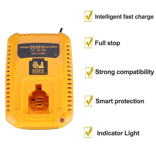 Battery Charger DC9310 For DEWALT 7.2V-18V Battery DC9096 DW9096 DE9095 AU plug - Picture 6 of 9