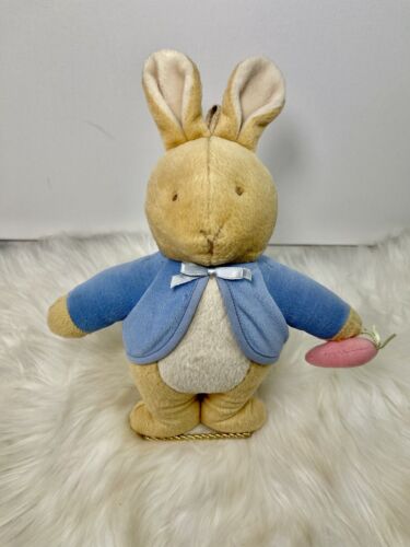 11” EDEN Peter Bunny Rabbit Blue Jacket Plush VTG Stuffed Animal Lovey Toy  | eBay
