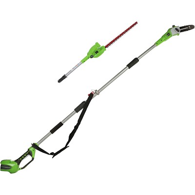 40V Akku Hochentaster und Heckenschere 2-in-1 Kombiset Greenworks G40PSH