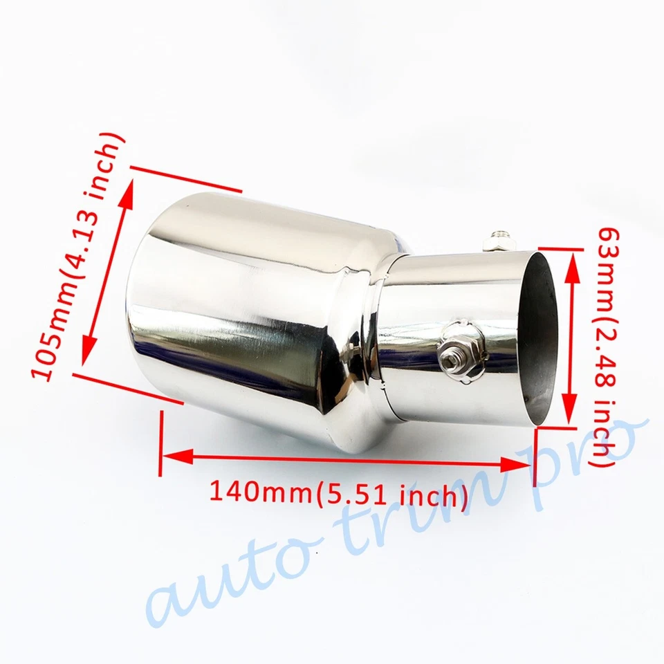 Steel Tail Exhaust For Toyota CHR Corolla Honda Jazz Rear Muffer Pipe Tip Parts - image 3 of 4