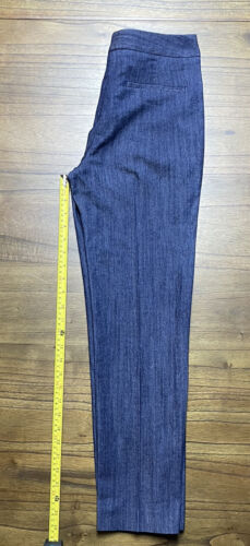 Donna Karen New York Woman’s Dress Denim Like Pants Size 0 Cotton Blend Blue - Picture 7 of 7