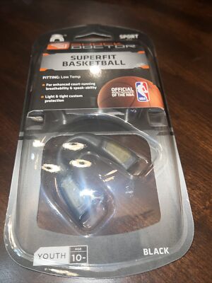 New, Youth Shock  Doctor Mouthguard SuperFit Easy Fit Strapless Basketball Black
