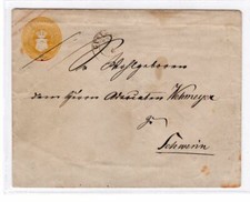 Mecklenburg-Schwerin GA U3B von GÜSTROW mit BAHNPOST (17714