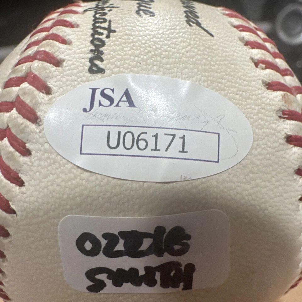 🔥⚾️Ozzie Smith SIGNED w/ COA by JSA  WILSON BATTING BALL Baseball RARE w/ CERT - Image 4 of 4