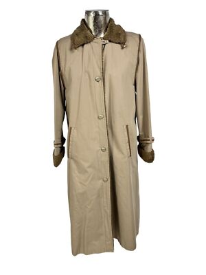 DANNIMAC Jacket Size M 12 Beige Cotton Womens Vintage Trench