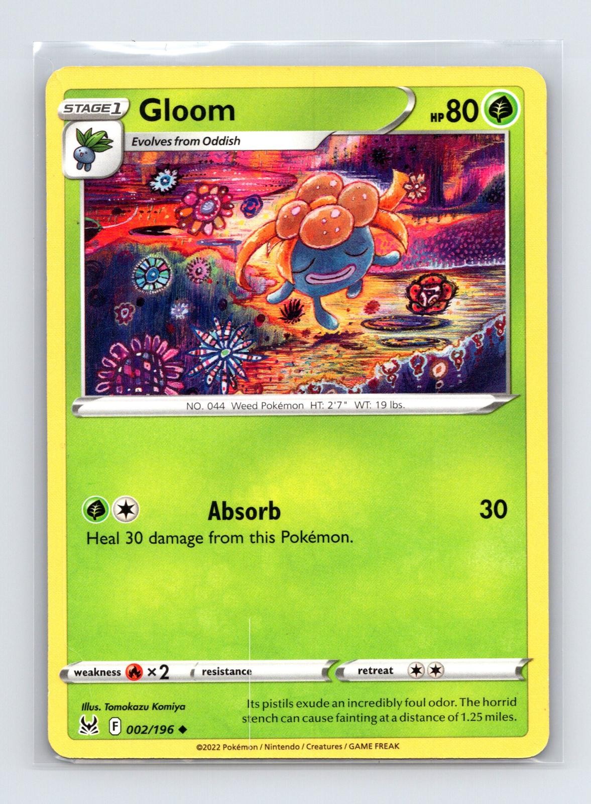Gloom 002/196 UC Lost Origin Pokemon NM