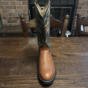 Vintage Tony Lama Roper Cowboy Boots Men’s 8.5 D Brown & Cream Leather USA Made Tony Lama | Shoes | Vintage Tony Lama Roper Cowboy Boots  main image 3