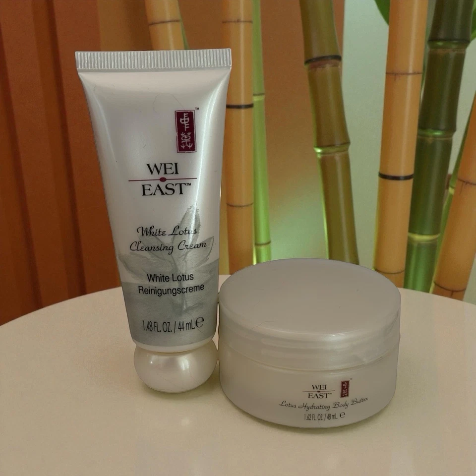 Manteca corporal hidratante Wei East Lotus, 1,62 fl oz y complejo tonificante, 1,7 fl oz Foto 3 de 4