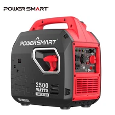 PowerSmart 2500W Gas Inverter Generator, 120V Inverter with USB & AC/DC Output