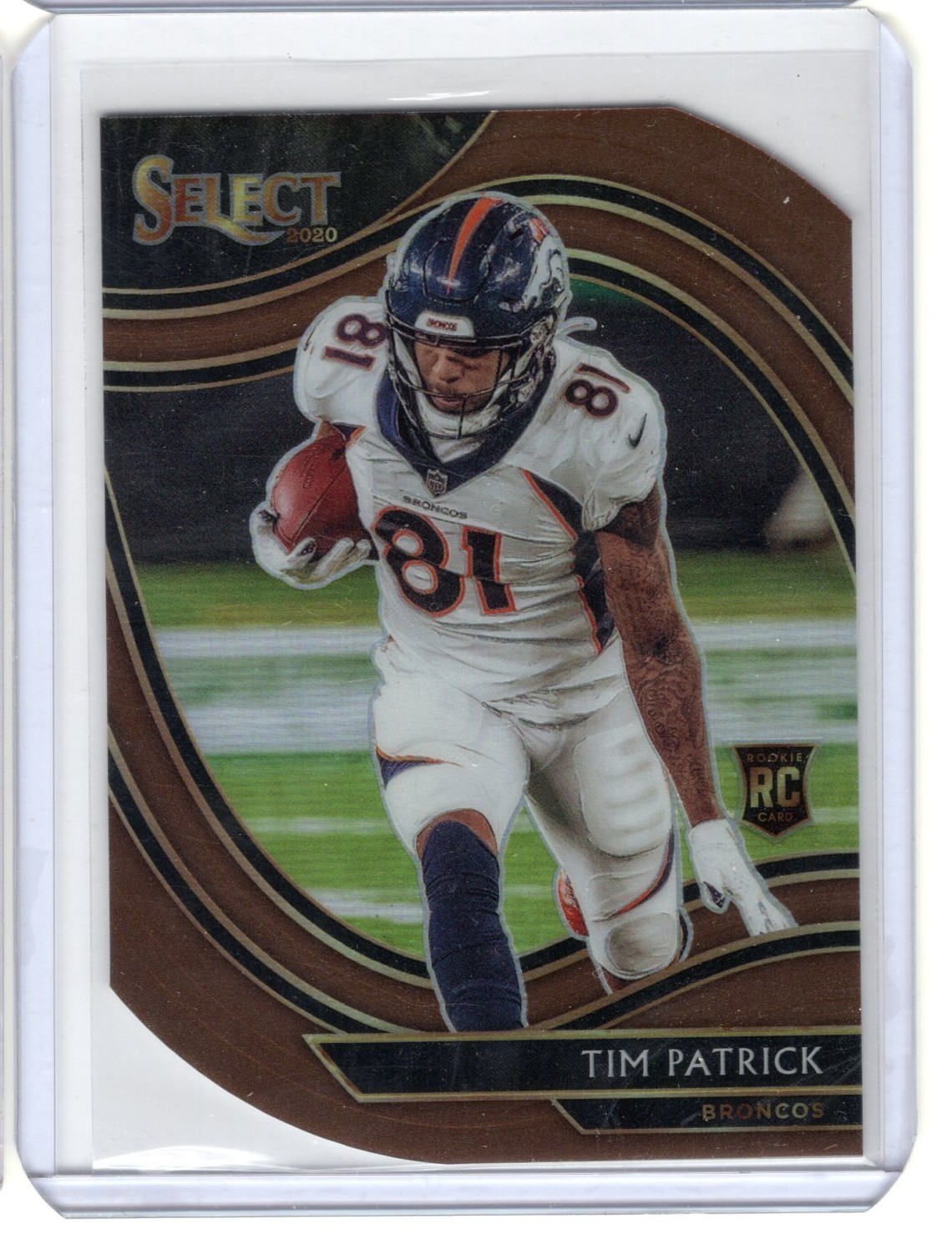 2020 Panini Select #375 Tim Patrick Copper Prizm Die Cut RC /355 Broncos