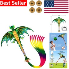 Green Dragon Kite Polyester Fiberglass Frame Easy Flyer