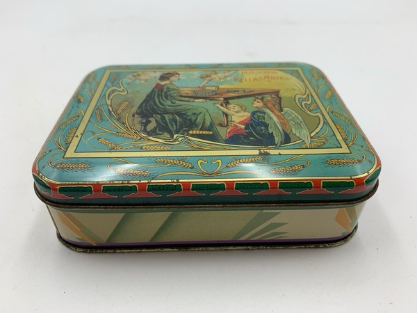 Caja De Lata Vacía Para Galletas Artesanales Bellas Artes Made In Italy