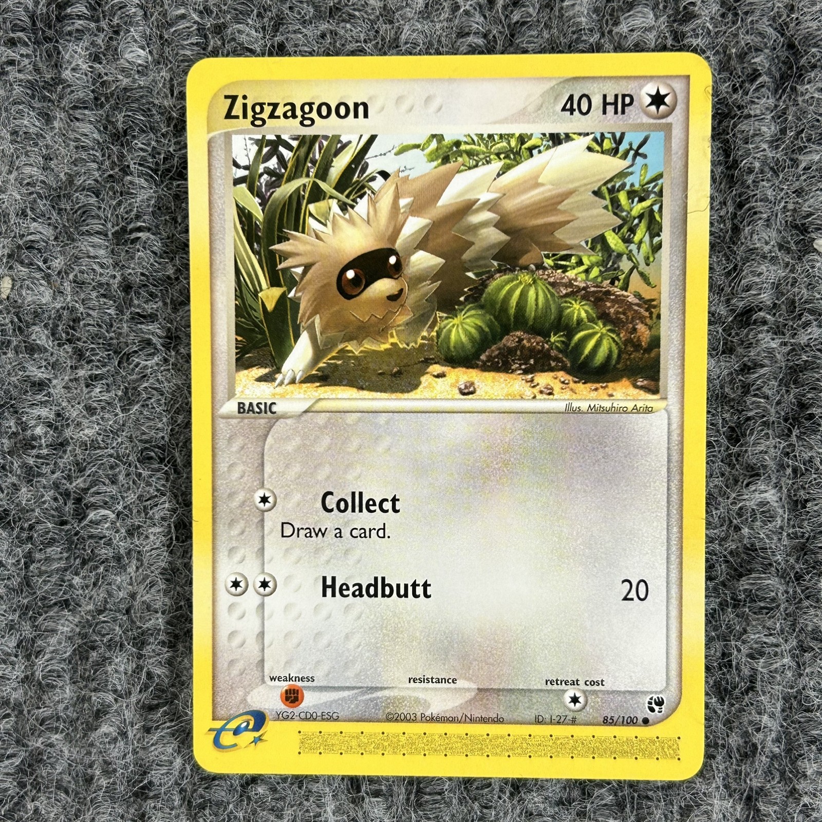 Pokemon EX Sandstorm Zigzagoon 85/100 Regular   Common NM