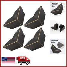 4 Pcs Antique Bronze Corner Protectors for Furniture Edge Safety Guard
