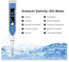 Anbachi Digital Salinity Meter 3-in-1 Saltwater Tester   Specific Gravity, Salin