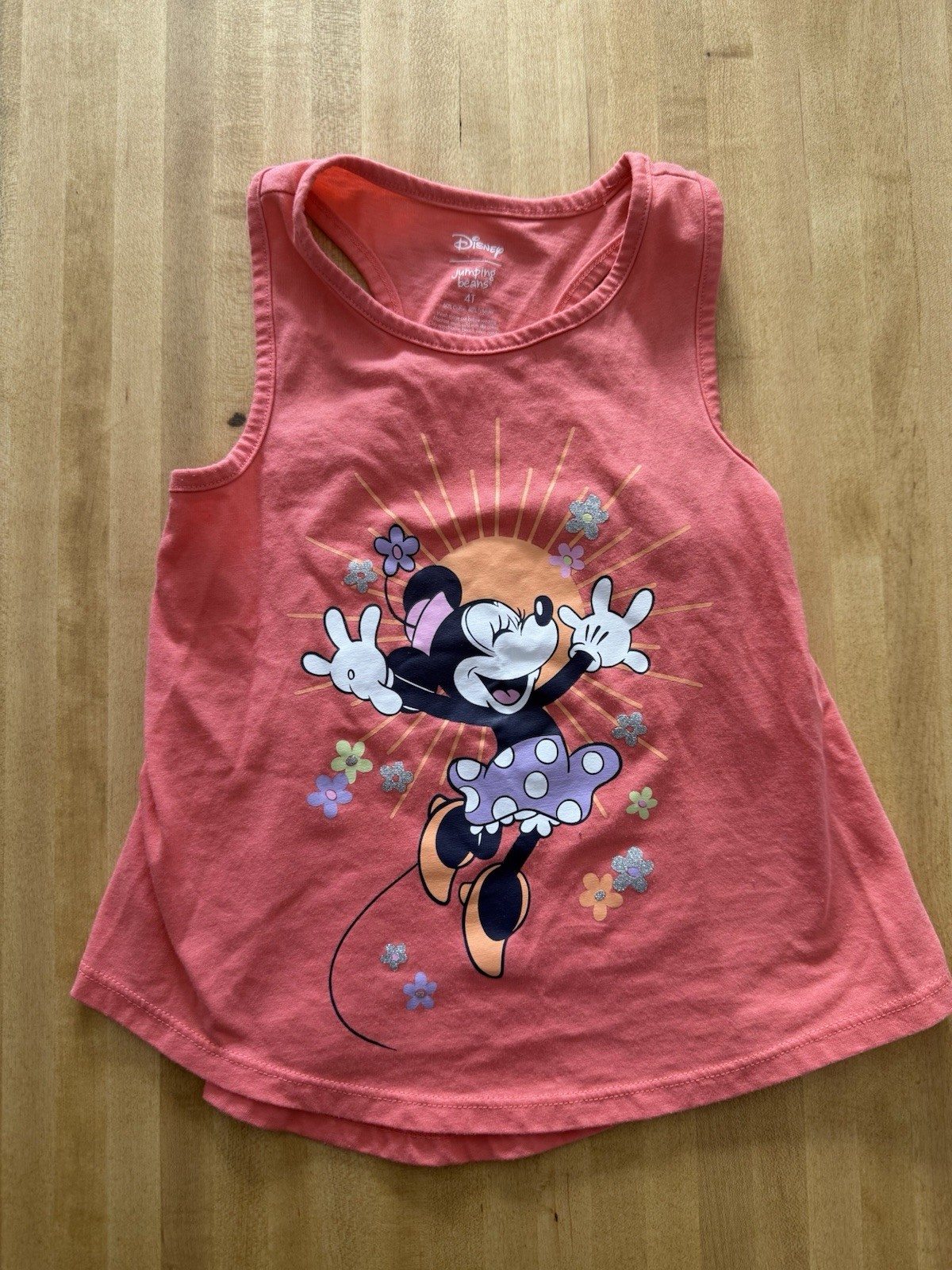 Disney Jumping Beans Minnie Mouse Pink Sleeveless Tank Top Girls 4T