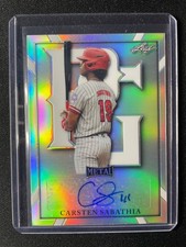 2021 Leaf Perfect Game Carsten Sabathia Silver Metal Autograph Houston!!!