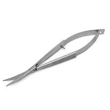 Facial Eyebrow Scissors with Curved Blade, Squeeze Action Grooming (AT25093x1)