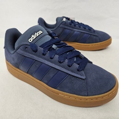 Adidas Grand Court Alpha 00s Sneakers JQ3008 Blue Suede Gum Sole
