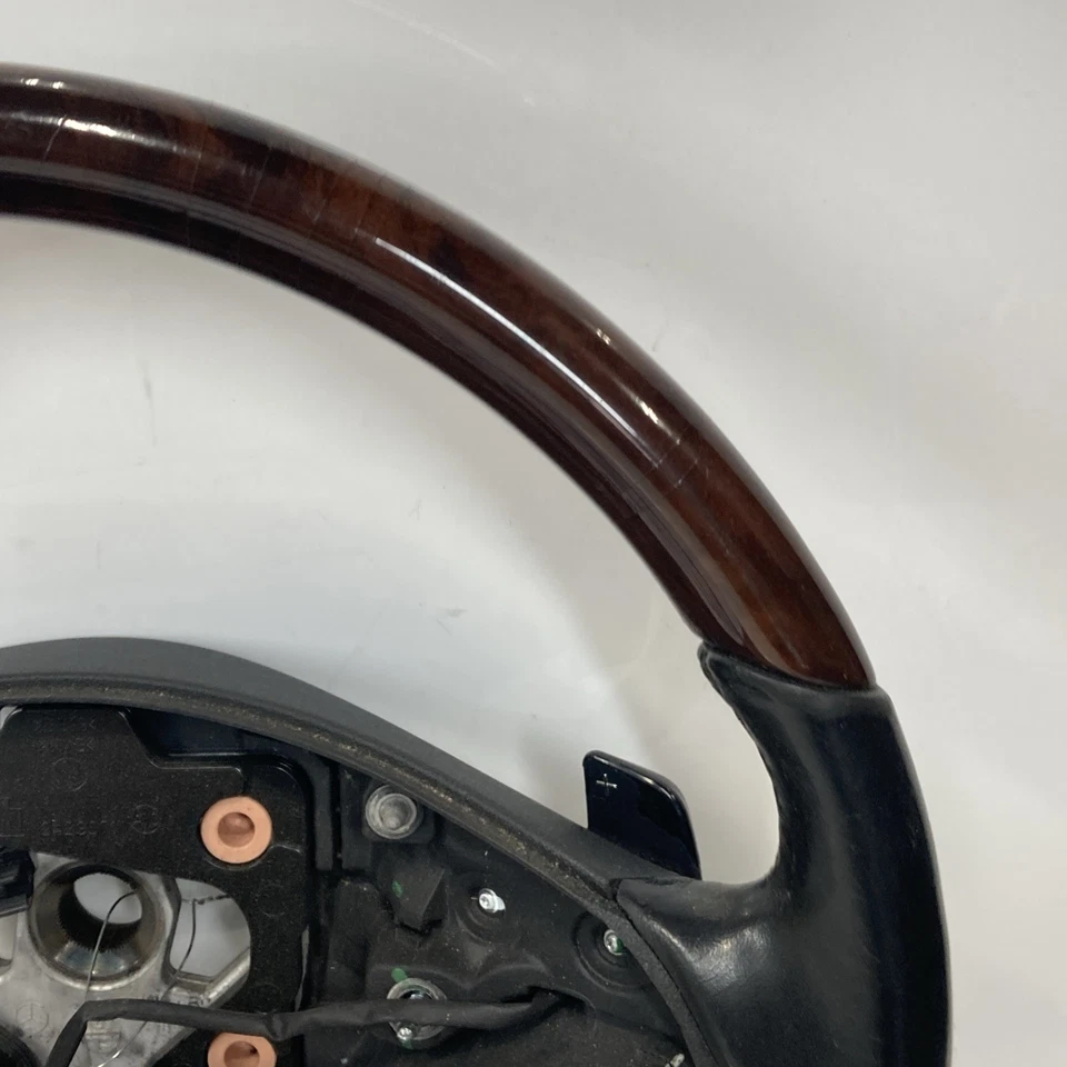 Mercedes-Benz GL ML R Class X164 W164 2009-2012 OEM Wood Black Steering Wheel - Image 4 of 4
