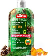 Pine Tar Shampoo for Seborrheic Dermatitis 500Ml Natural Dandruff Shampoo