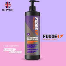 FUDGE CLEAN BLONDE DAMAGE REWIND PURPLE SHAMPOO 1L SULFATE-FREE TONER & REPAIR