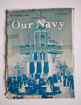 Our Navy Magazine Antique First Of January 1938