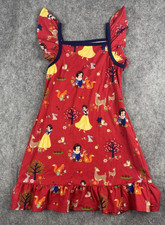 Disney Store Girls Snow White Nightgown Nightshirt Dress Woodland Forest 5/6 5 6