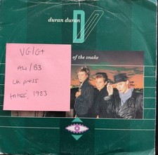 Duran Duran Union Of The Snake Vinyl Record 7" VG/G+ EMI 5429 1983