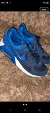 Nike Air Teens Low Top Trainers UK 4 Blue Black White Lace Up New With Box