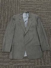 Vintage 80s 90s Christian Dior Gray Pinstripe Men  s Wool Blazer 22  Chest 42 44