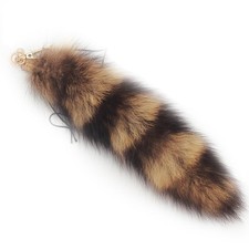 Supper Huge and Fluffy Real Fox Tail Fur Halloween Cosplay Handbag Charm Acce...
