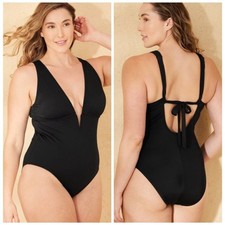 Shade  Shore Plunge One Piece Swimsuit Women  s Tummy Control Full Coverage NWT