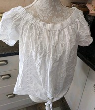 New Look White Off The Shoulder Top Size 14 