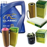 Inspektionspaket 5L Mannol Classic 10W-40 FüR Mercedes W168 A 170 CDI 414 1.7