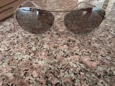Authentic Burberry B3080 Sunglasses - Silver Frame - Includes Case  Box