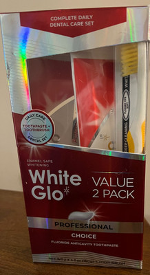 White Glo Professional Choice Flouride Anticavity Toothpaste  2 Pack 2 x 5.2 oz.