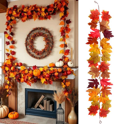 Erntedank Deko Herbst Ahorn Rebe Girlande künstlich Herbst Herbst Laub