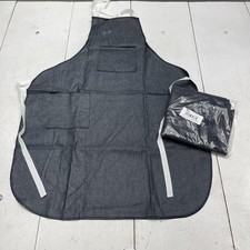 MCR Safety Denim Apron Mens One Size Blue Work Bib Utility Pockets Shop 39836