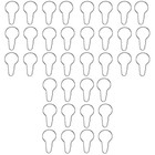  50 Stücke Silber Duschvorhang Haken Kürbisförmigen Vorhang Schnallen Rostfrei