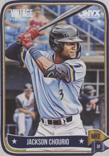 2024 Jackson Chourio Onyx Vintage Baseball On Card Prospect Auto 