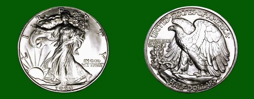 1944-D 50C WALKING LIBERTY SILVER HALF DOLLAR IN TOP SOLID PQ GEM-BU++++ MS++++!