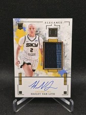 2025 Panini Impeccable WNBA Hailey Van Lith RC Elegance Jeresy Auto Gold /49 Sky
