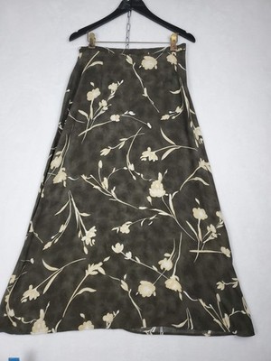 Vintage Ellen Figg Midi Shift Skirt Floral Size 12 100% Rayon Vacation Comfort