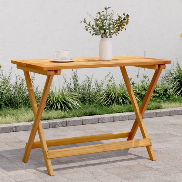 Gartentisch Klappbar 90X52,5X65 Cm Massivholz Akazie-image
