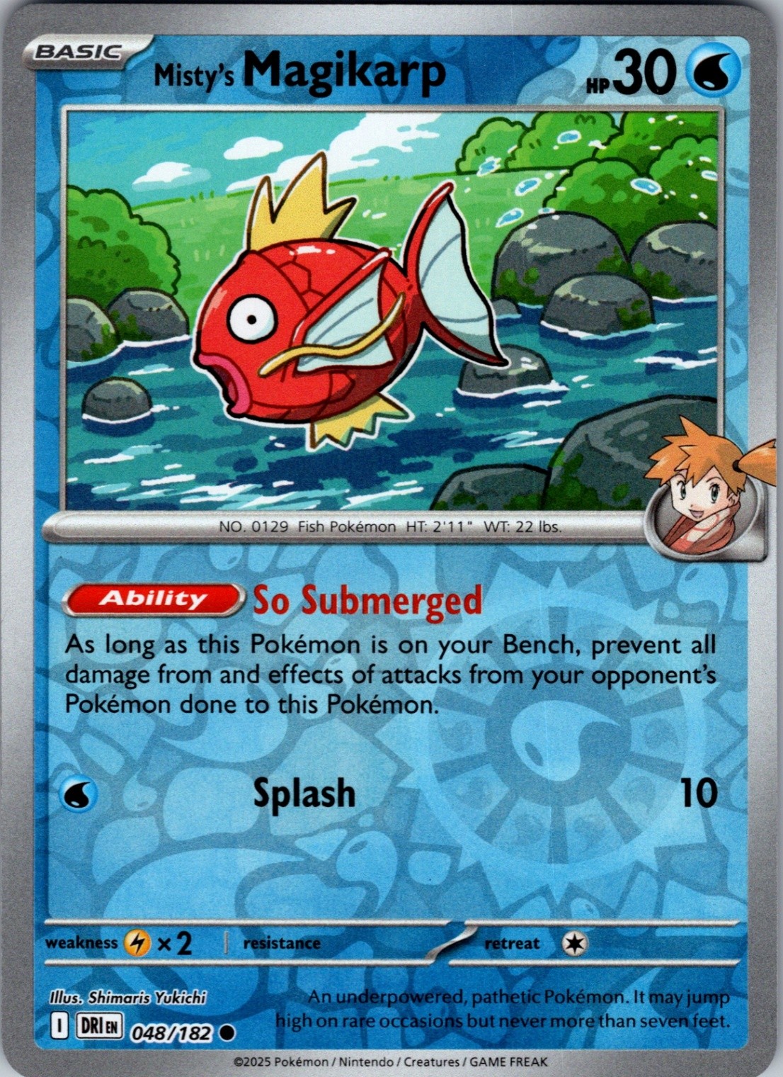 Misty's Magikarp 048/182 Common Reverse Holo SV10: Destined Rivals NM