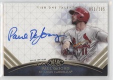 2018 Topps Tier One Tier One Talent Auto 51/295 Paul DeJong #TTA-PD Auto jc3