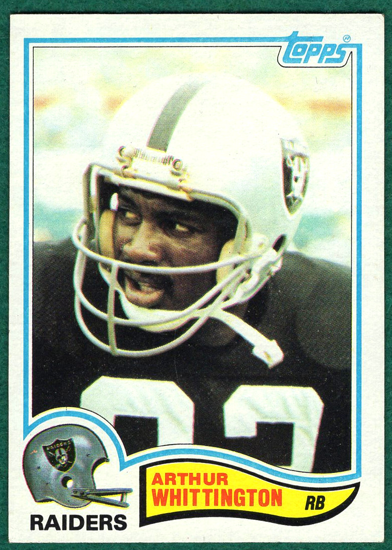 Arthur Whittington - 1982 Topps #200 - Oakland Raiders Football Card