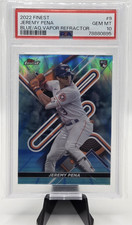 Topps Finest 2022 Jeremy Pena Rookie #9 Blue/Aqua Vapor Refractor /250 PSA 10