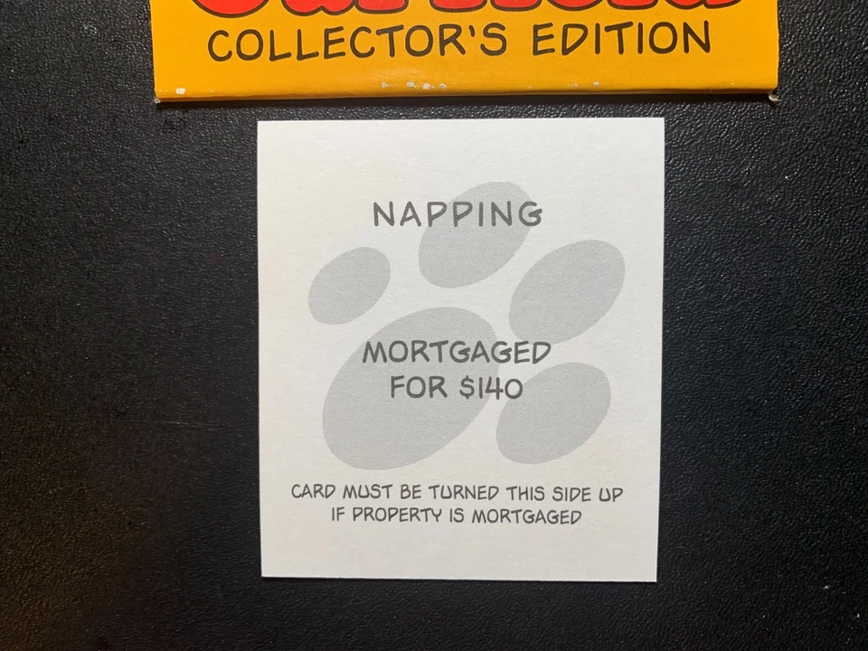 Монополия GARFIELD NAPPING ТИТУЛЬНЫЙ ДОКУМЕНТ КАРТА 2003 - Изображение 3 из 3